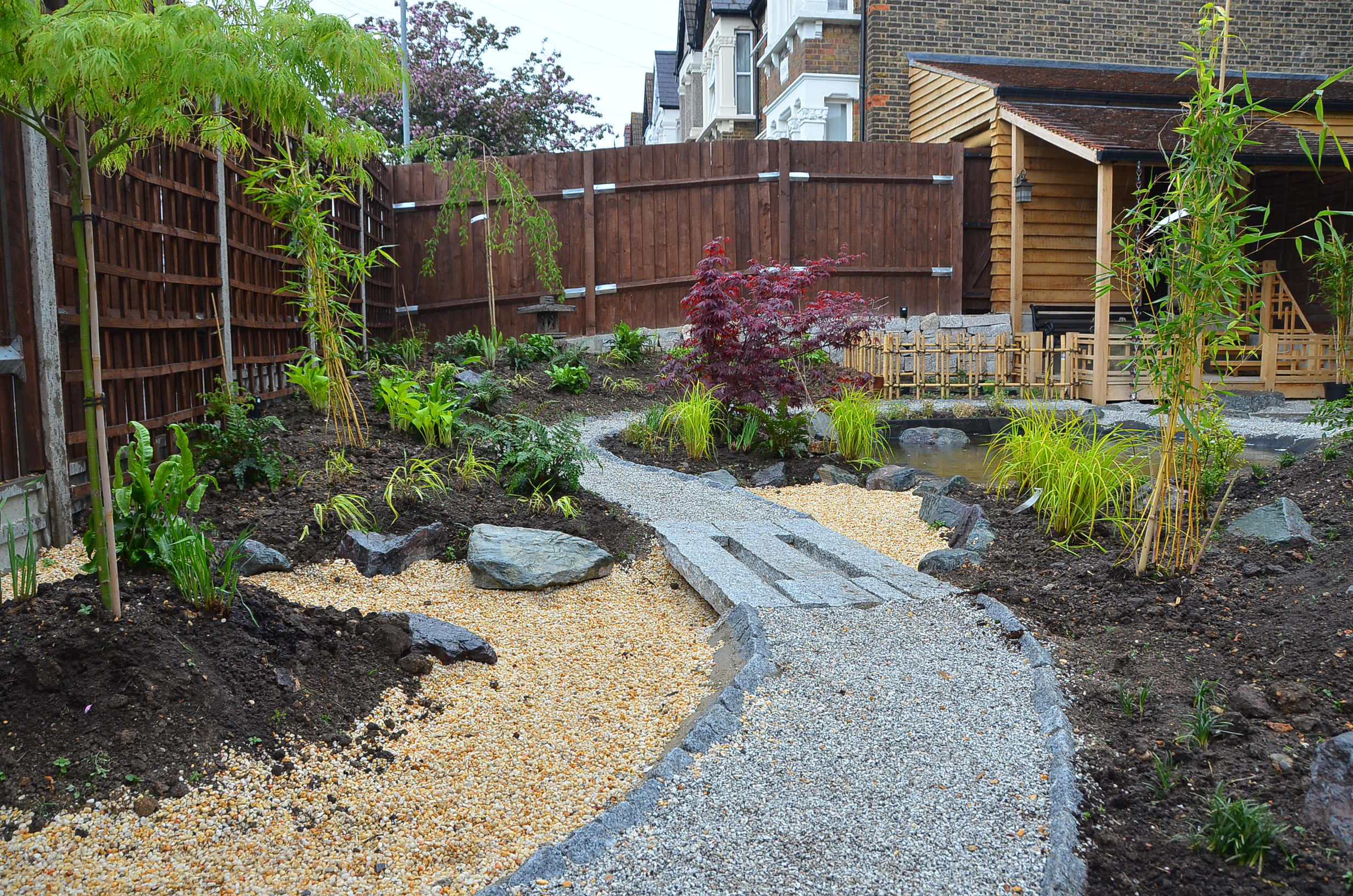 Japanese style garden, North London